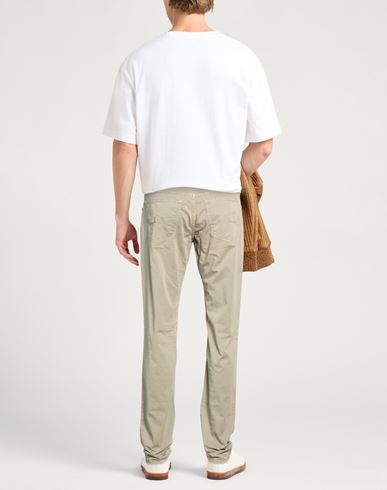 Man Pants Sage green Size 31 Cotton, Elastane