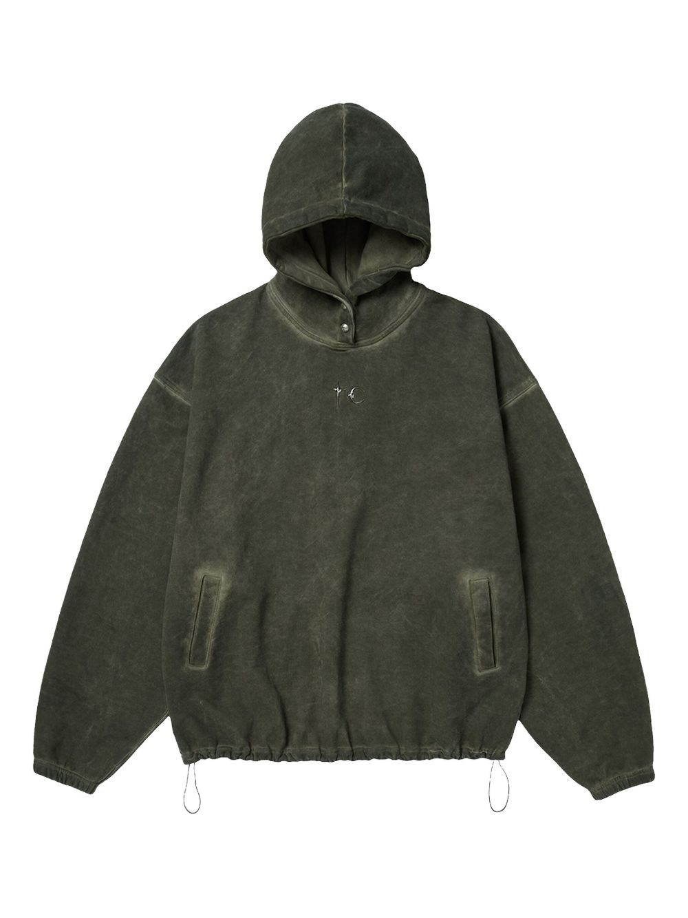 Color Emblem hoodie - Green