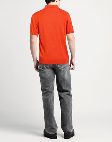 Man Sweater Orange Size M Cotton