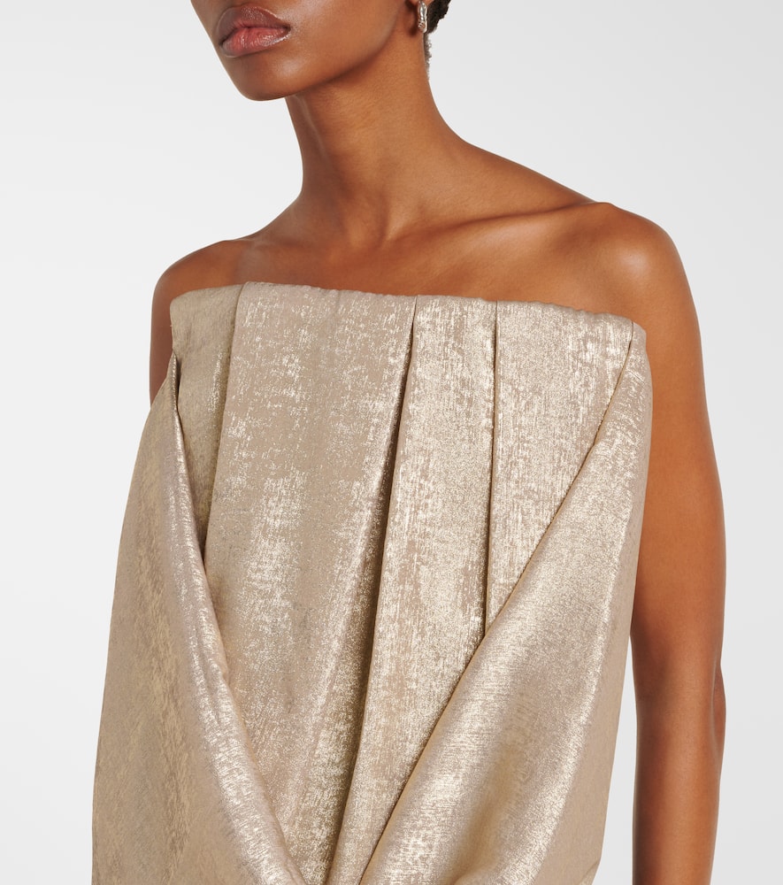 Zeal draped lamé top