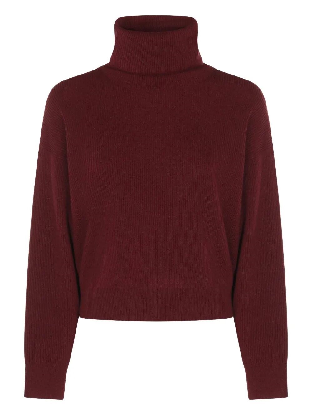 Cashmere Blend English Ribbed Turtleneck Sweater