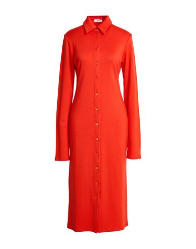 Woman Midi dress Tomato red Size XS Virgin Wool