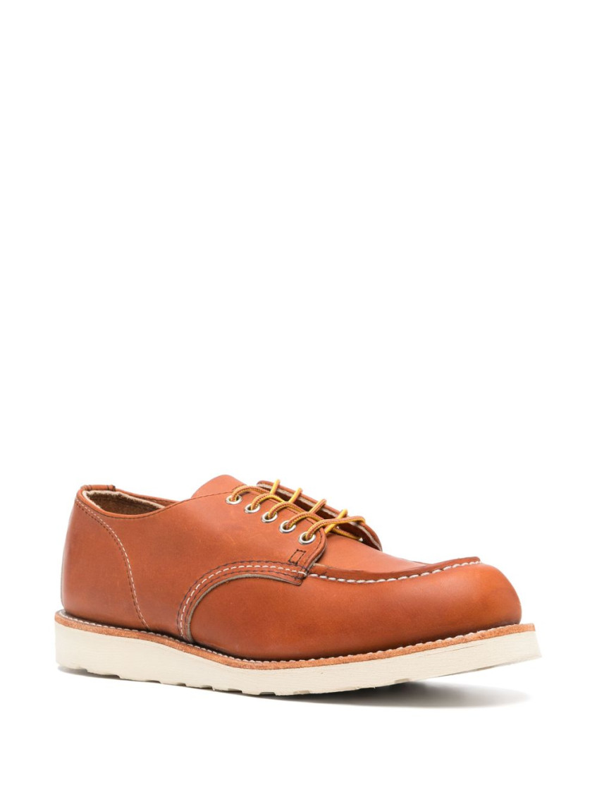 Shop Moc leather derby shoes - Brown