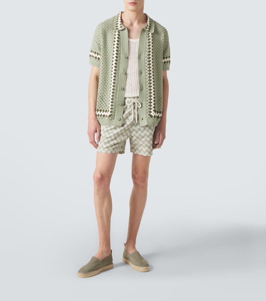 Pinto crochet cotton bowling shirt