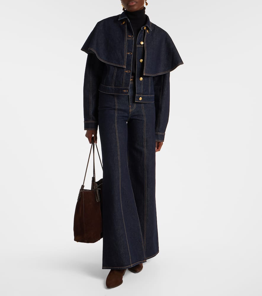 Agata caped denim jacket