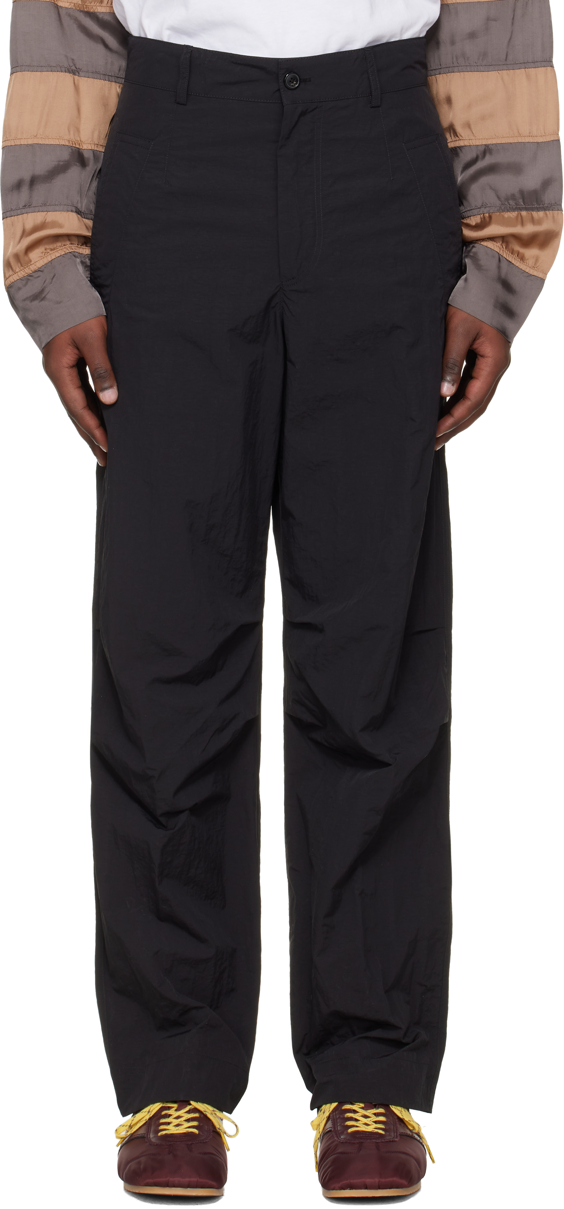 Black Taffeta Trousers