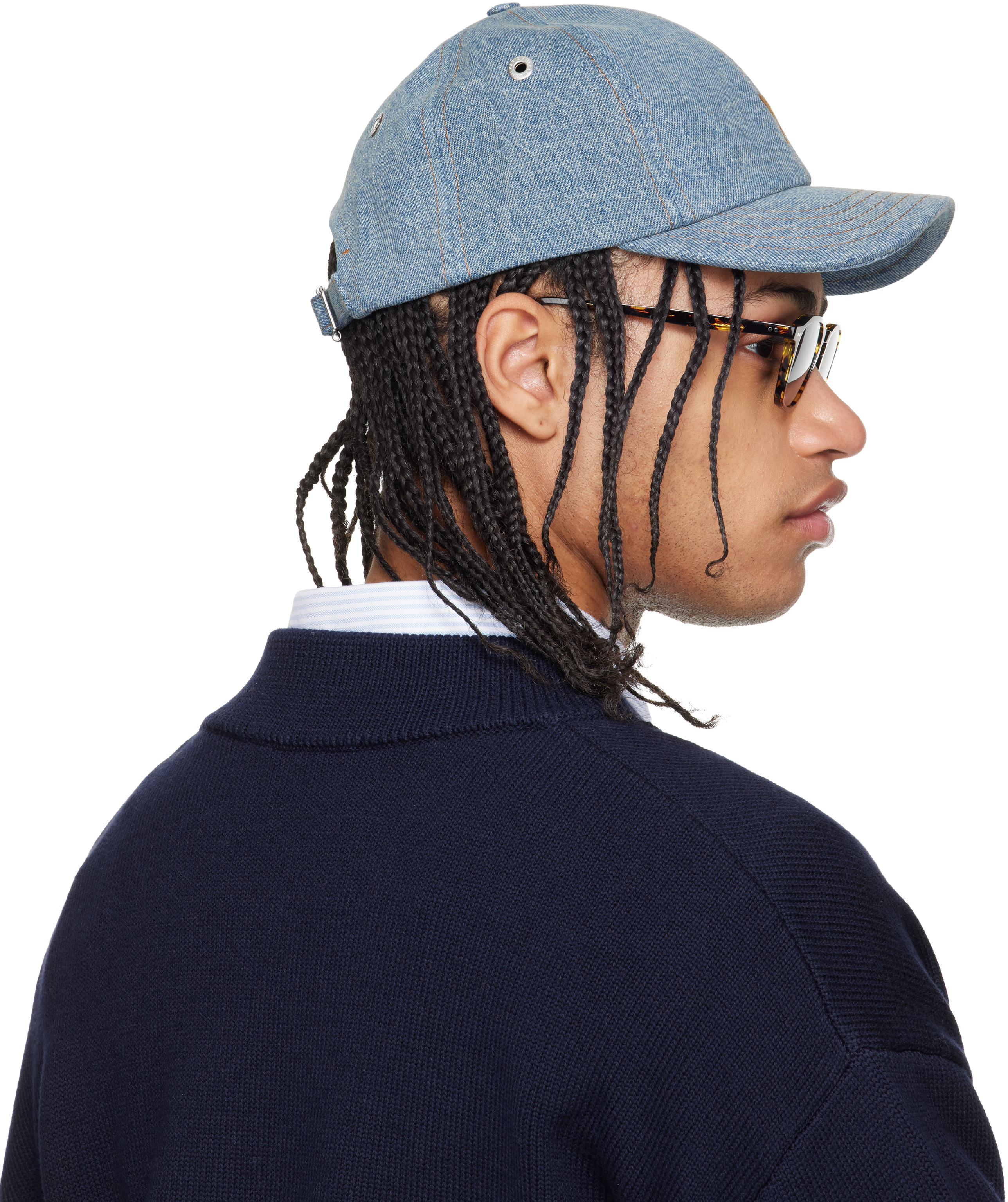 Blue Denim Ami de Coeur Embroidery Cap