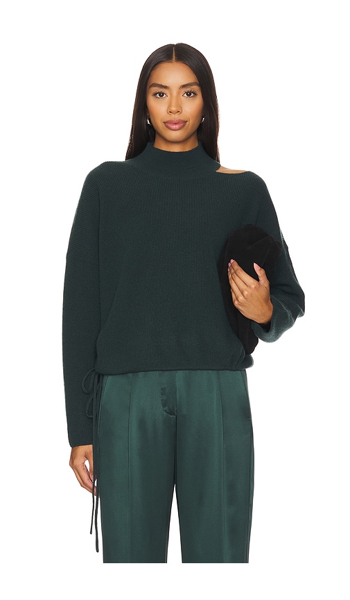 The Sei Open Shoulder Sweater in Dark Green. -  M also in