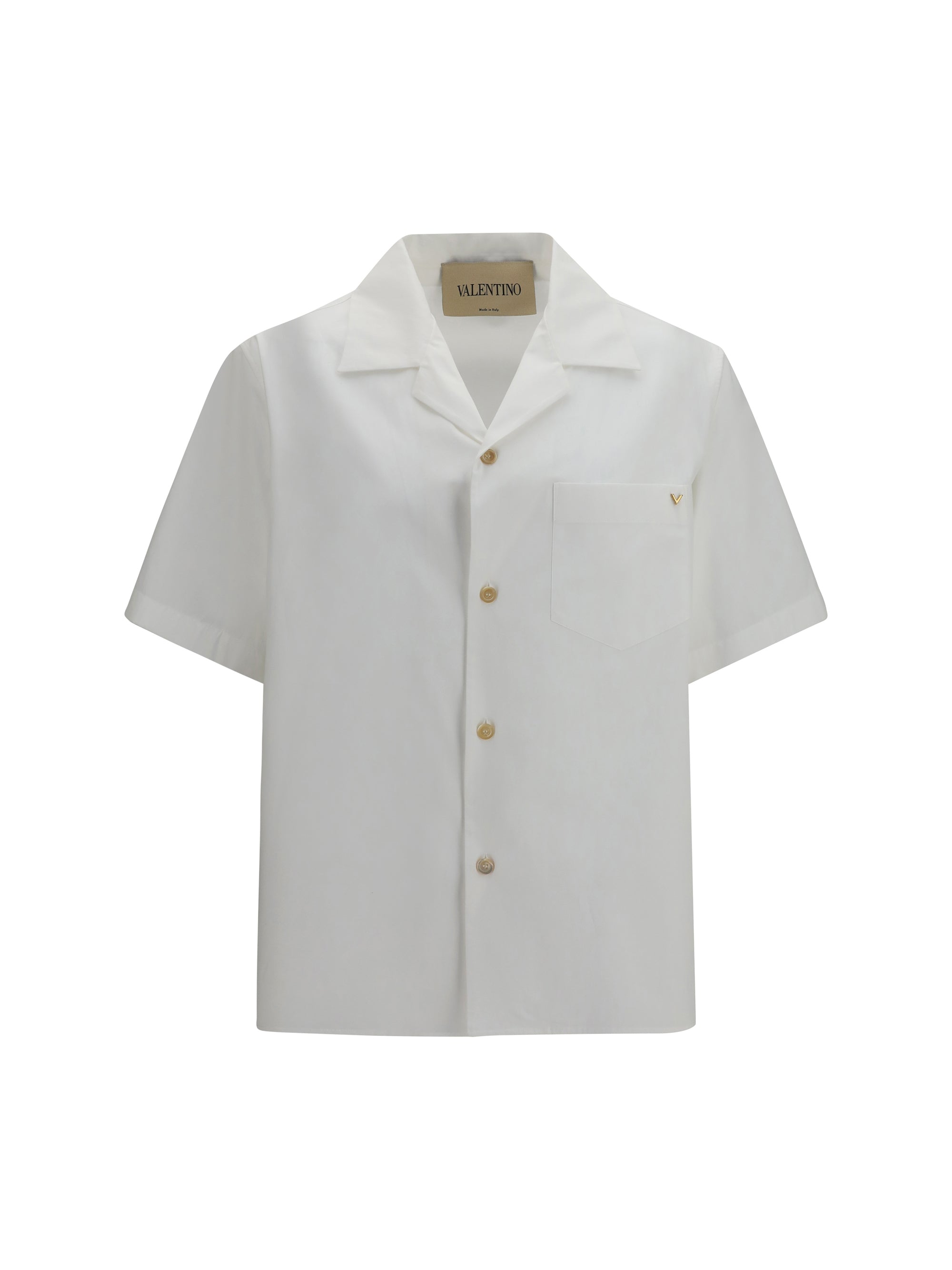 VLogo Bowling Collar Shirt — White