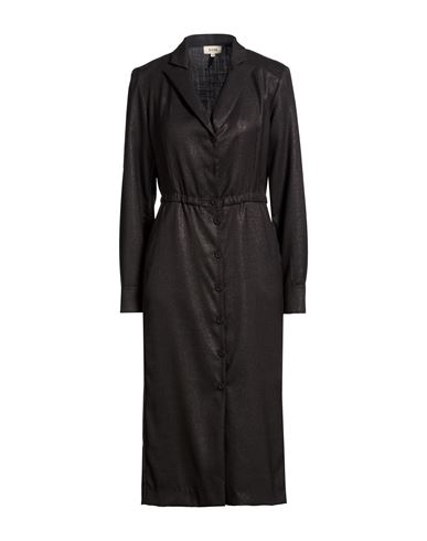 Woman Midi dress Black Size M Virgin Wool, Polyamide, Metallic Polyester