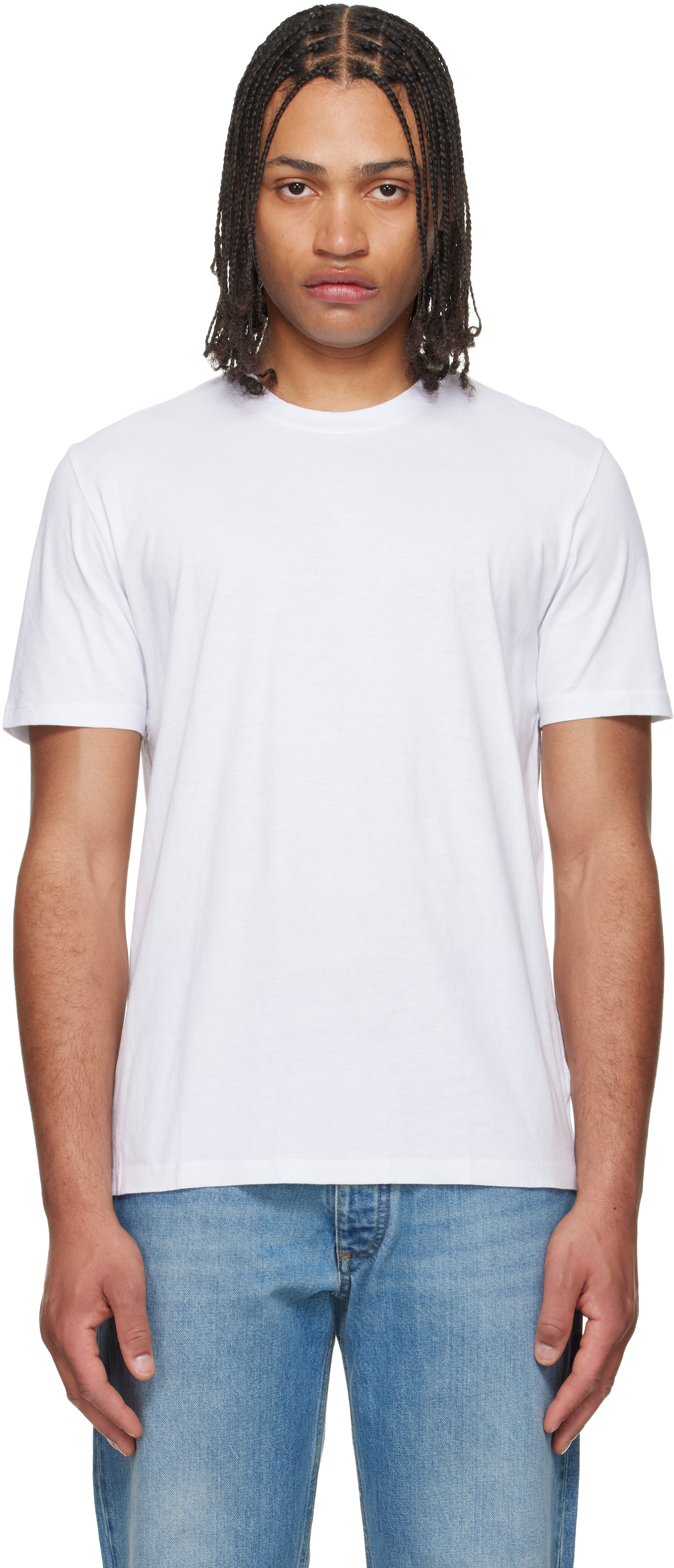 Three-Pack White Shades Cotton Jersey T-shirts