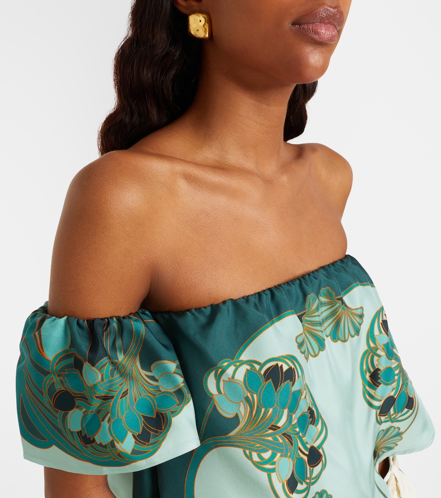 Sand Dollar printed silk top