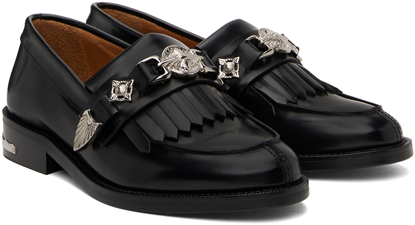 Toga Pulla Black Embellished Loafers
