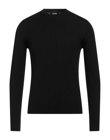 Alpha Studio Man Sweater Black Size 44 Merino Wool