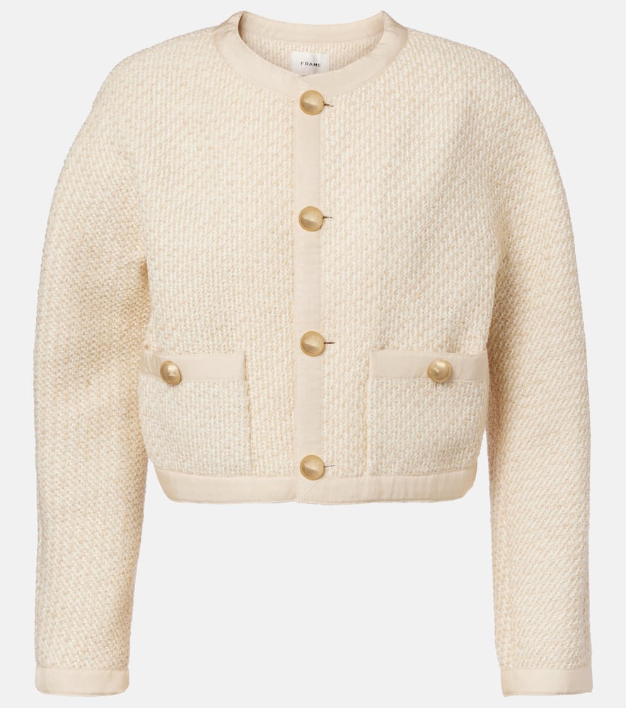Trim cropped jacket