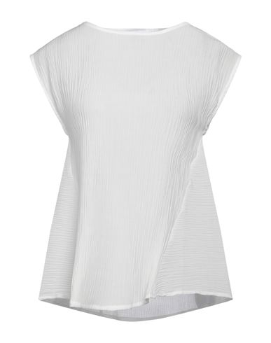Alpha Studio Woman Top White Size 2 Tencel, Polyester