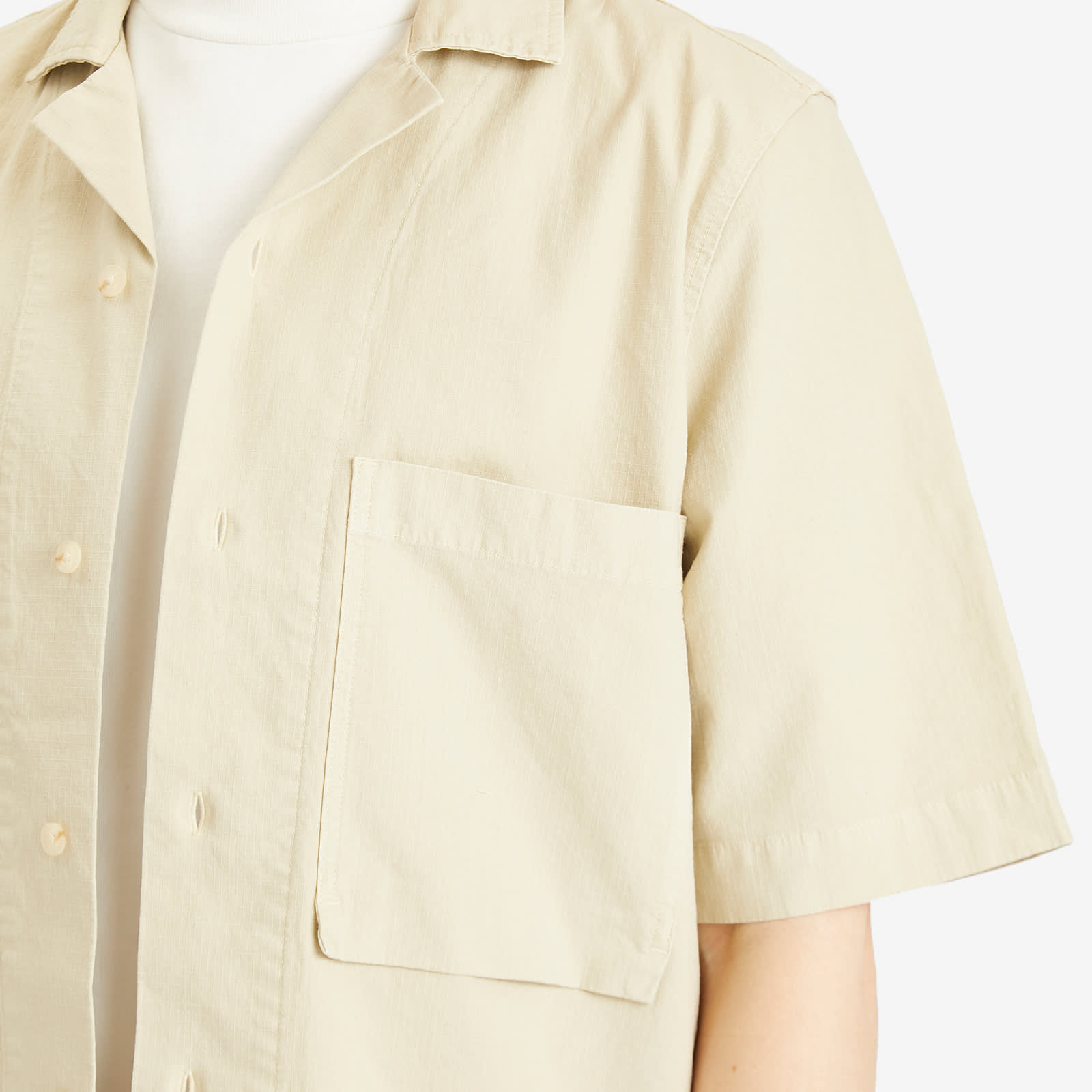 Armor-Lux Men's 2 Pocket Vacation Shirt in Oyster
