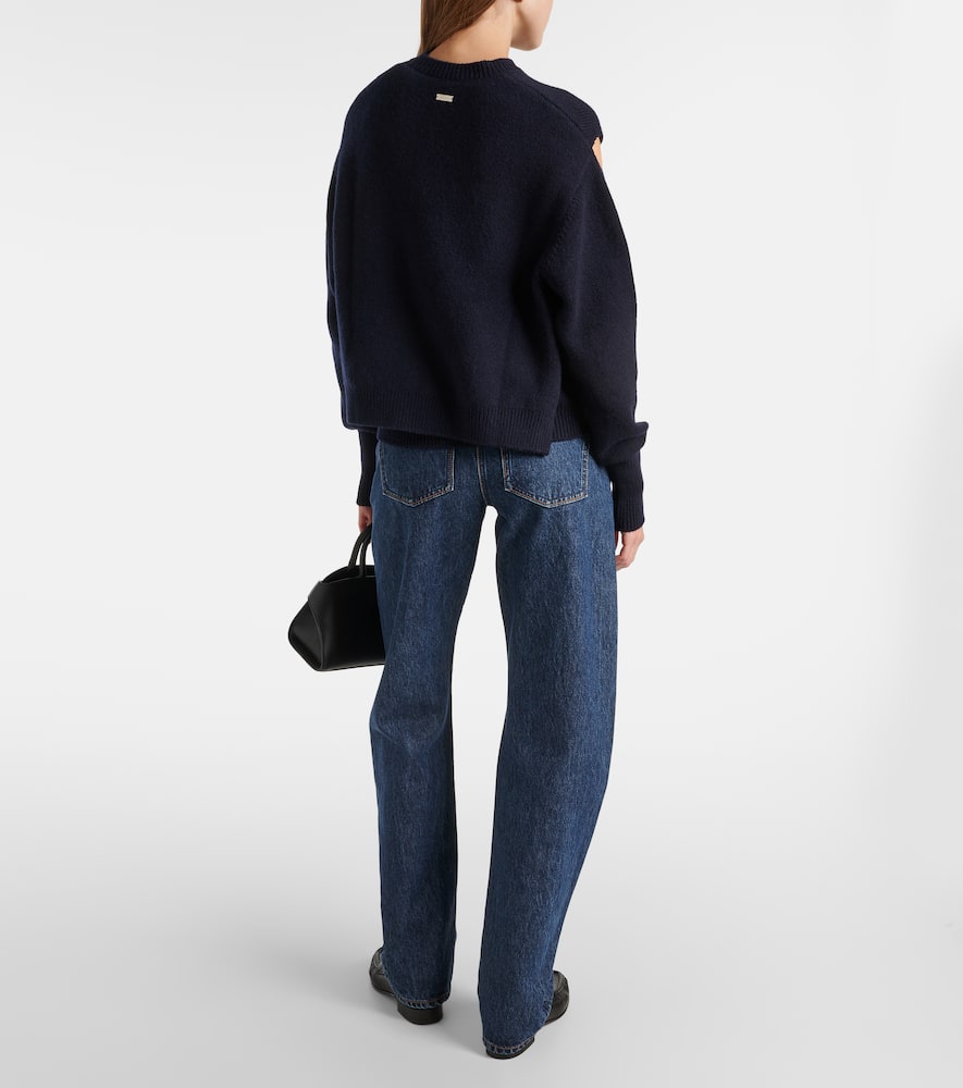 Cutout cashmere-blend sweater