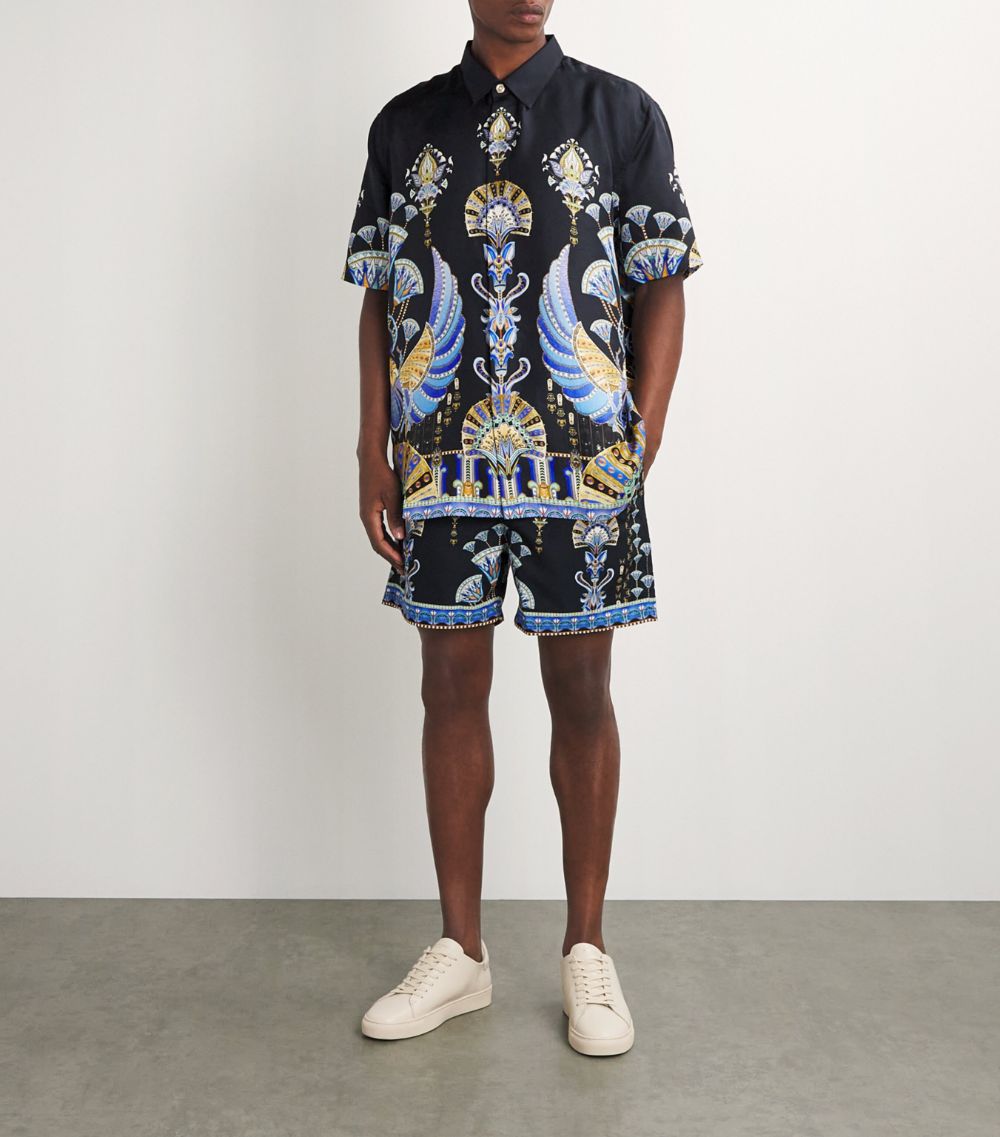 Silk Under Scarab Skies Oversized Shirt