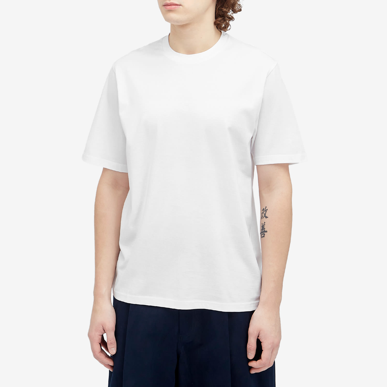 스튜디오 니콜슨 Men's Bric T-Shirt in Optic White BRICSNM-911-OPW