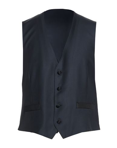 Man Tailored Vest Midnight blue Size 38 Wool