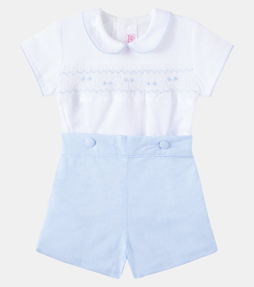 Baby Carlina embroidered top and shorts set