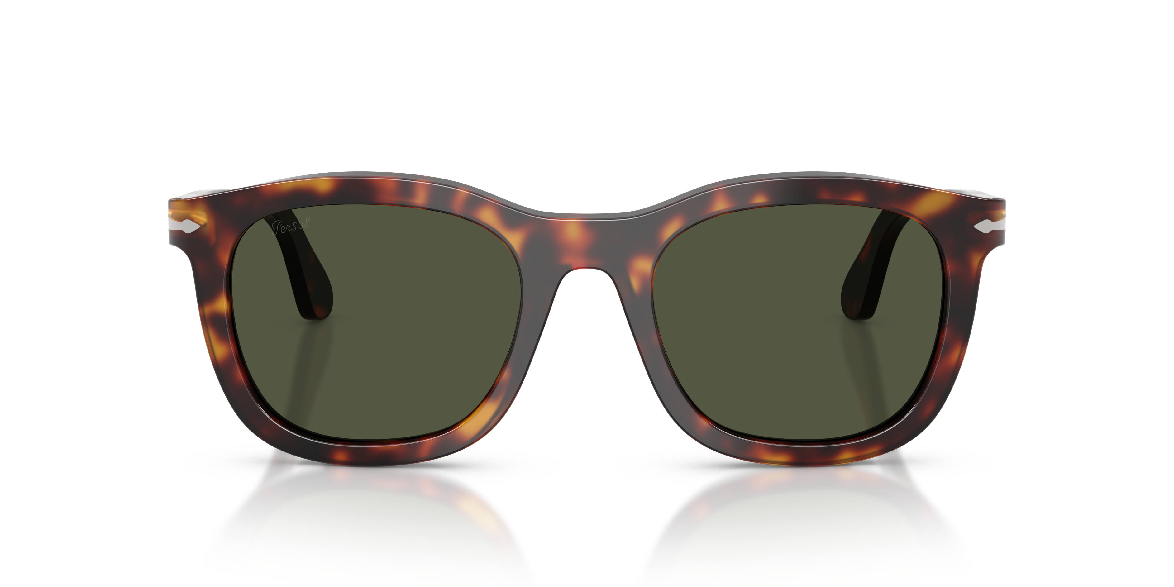 Persol Unisex Persol PO3395S 24/31 Occhiali da sole Acetato Tartaruga Verde Pantos Normale
