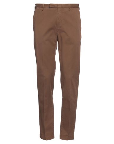 Man Pants Brown Size 40 Cotton, Elastane