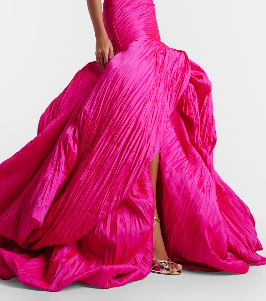 Off-shoulder bustier gown