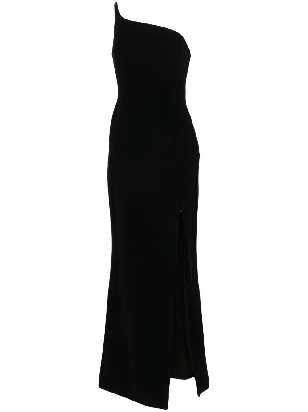 Embroidered crepe dress - Black