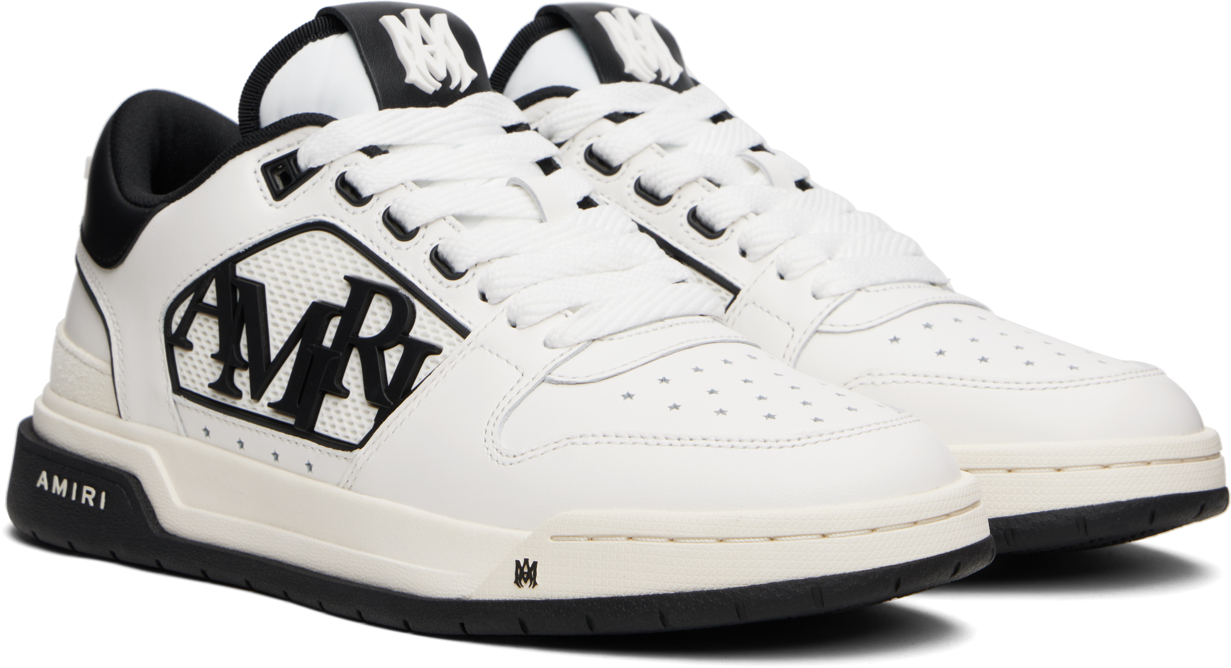 White & Black Classic Low Sneakers