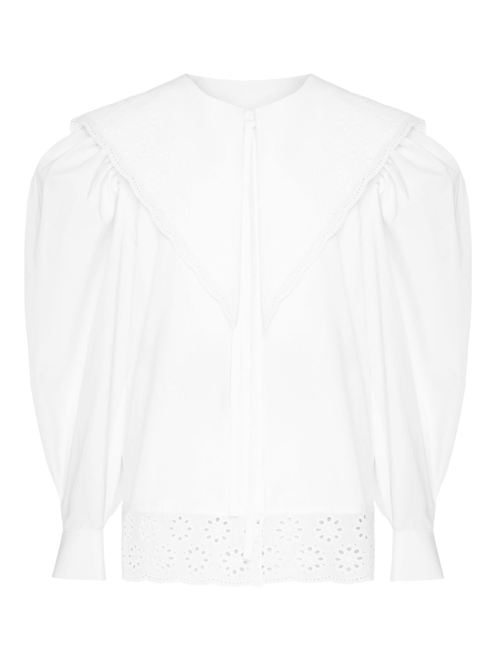 Puff-sleeve shirt - White