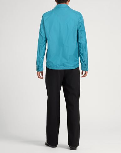 Man Jacket Azure Size 42 Polyamide