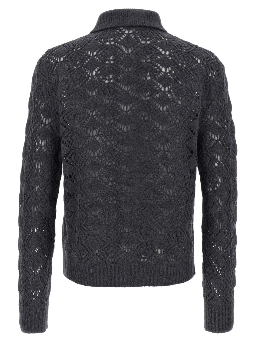 Openwork Wool Cardigan