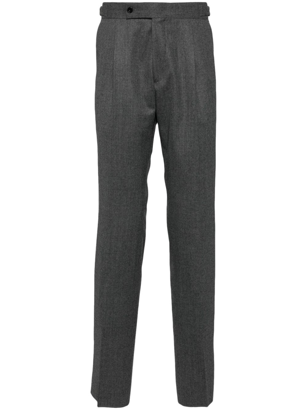 Flannel wool-blend trousers - Grey
