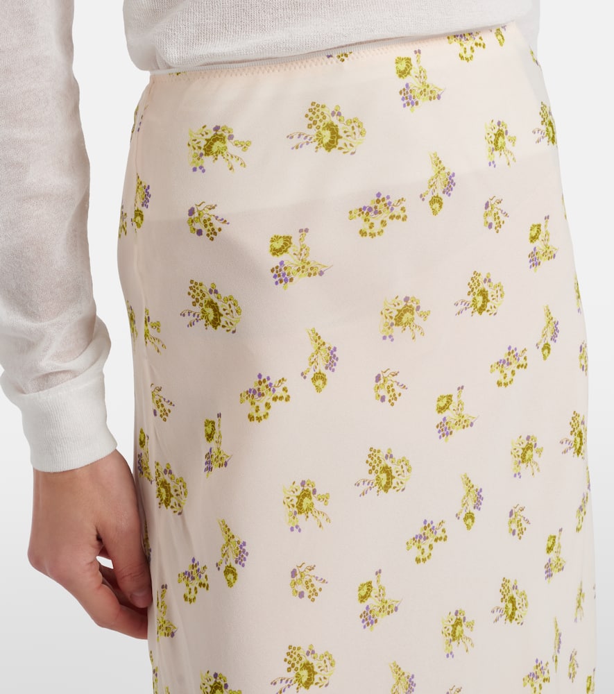 Airy Daydream floral midi skirt