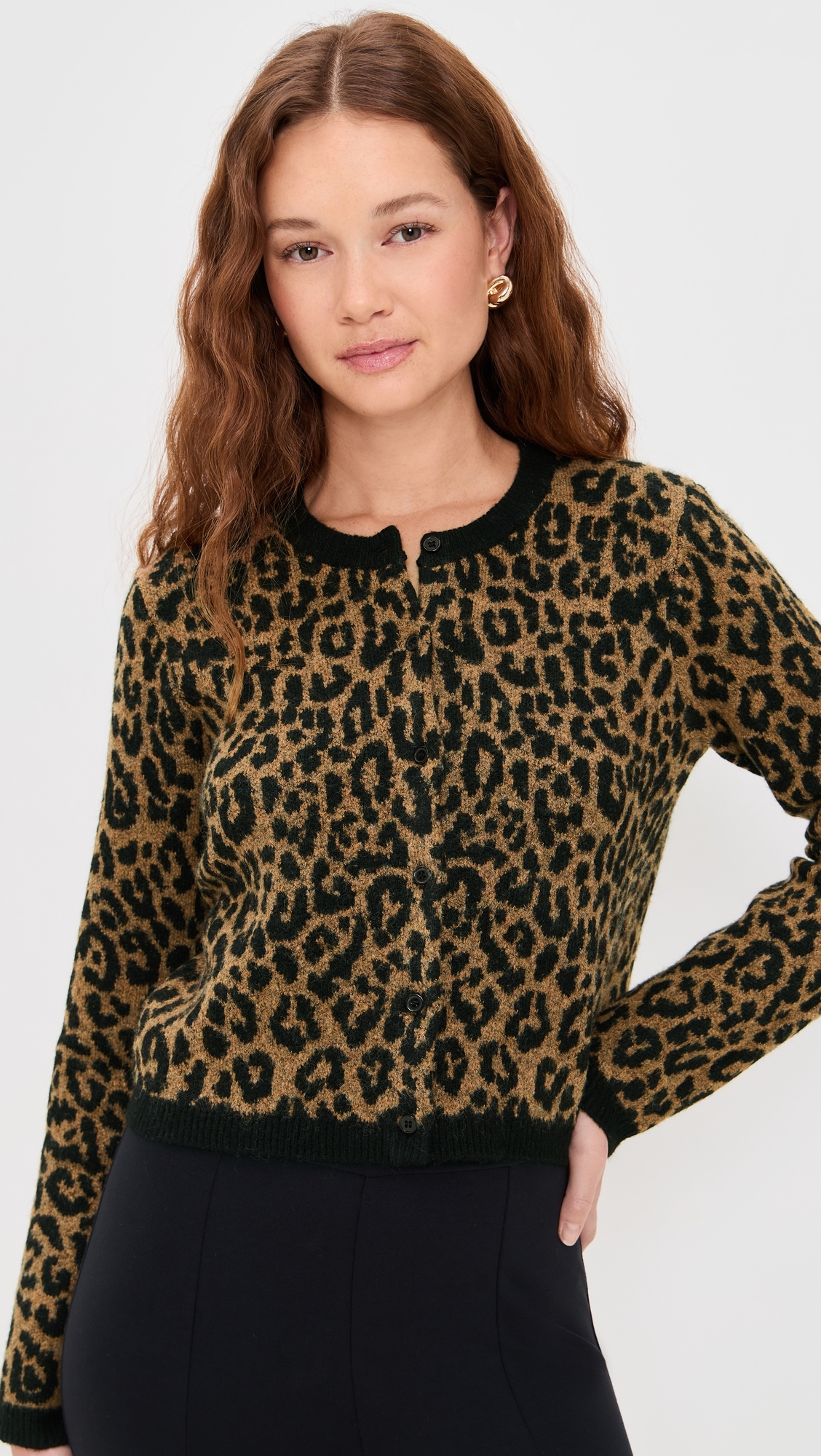 Cheetah Cardigan Camel Cheetah