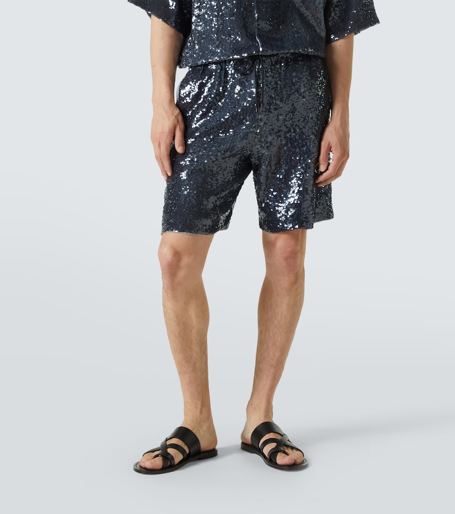 Dries Van Noten Sequined Bermuda shorts
