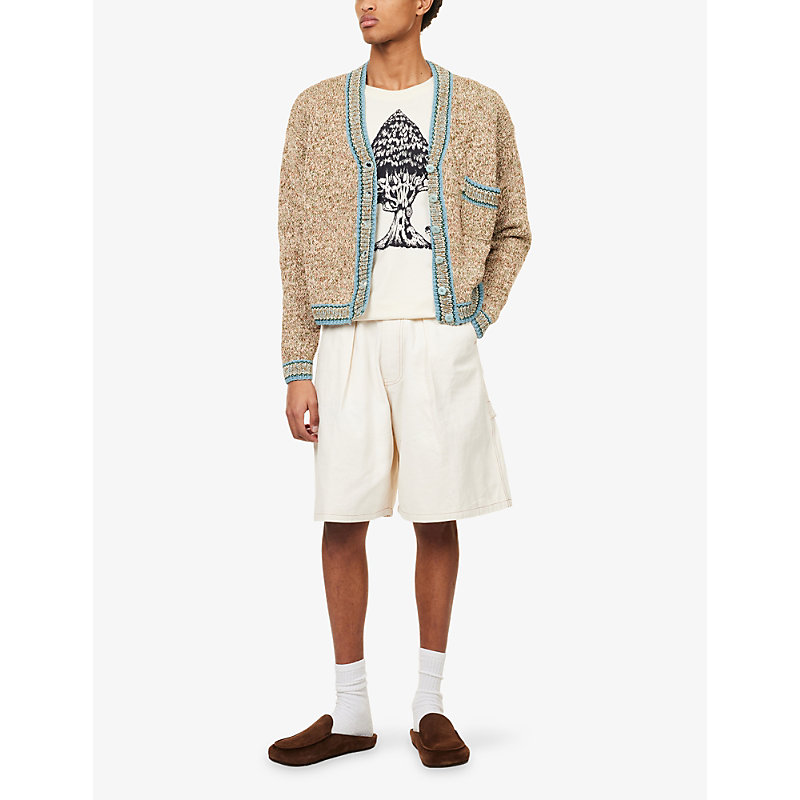 Mens Lush Carpenter Pleated Cotton Shorts
