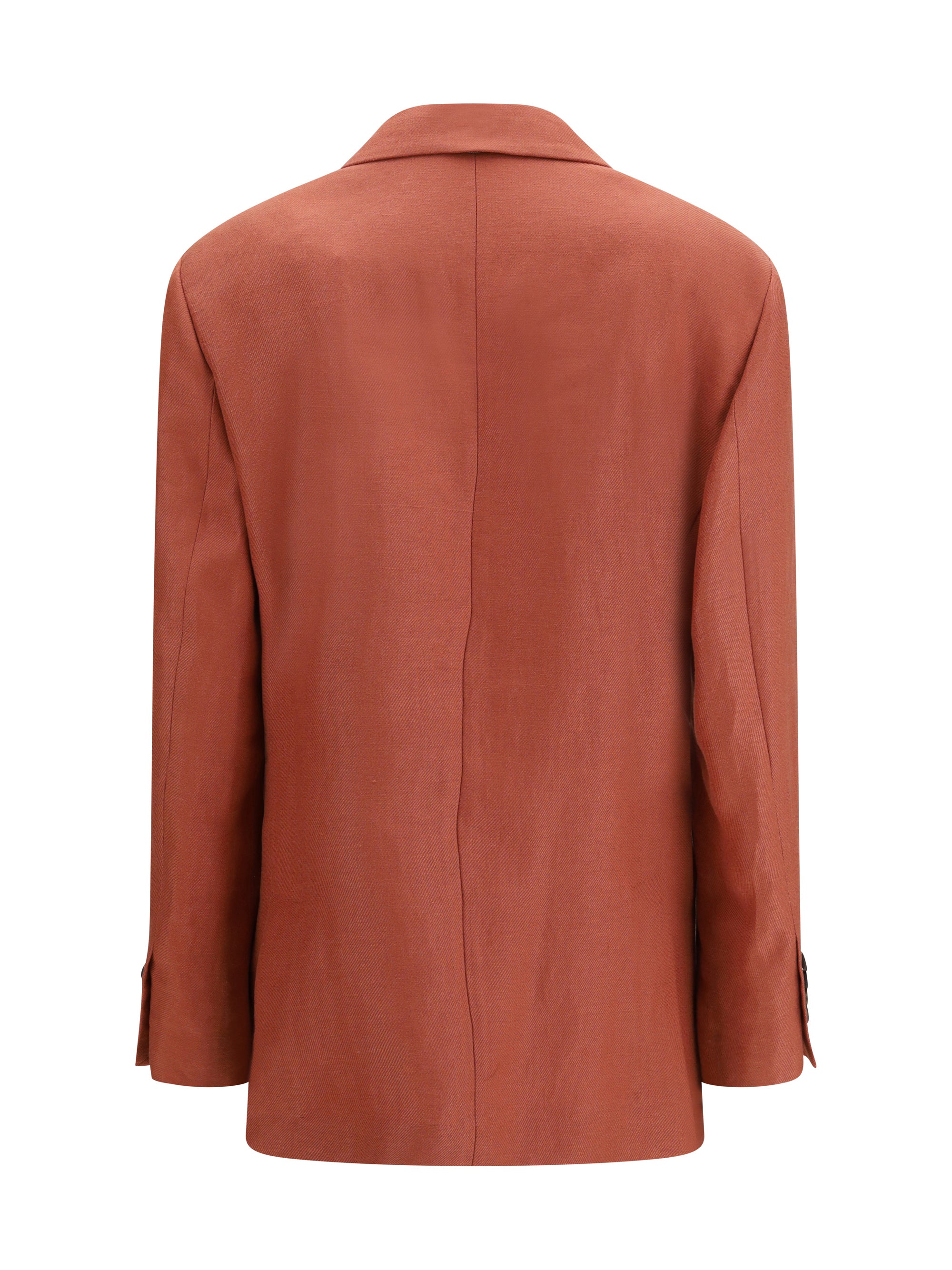 Linen Blazer — Orange