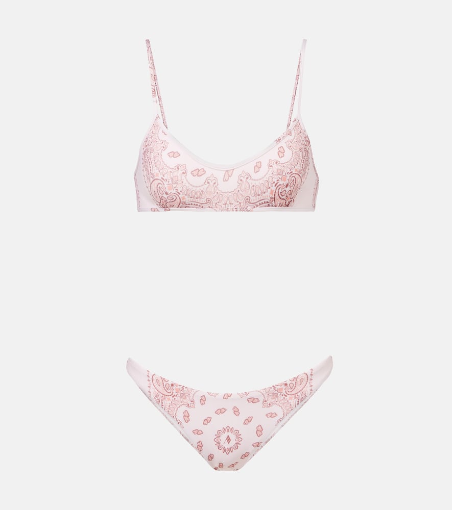 The Attico Bandana mid-rise bikini