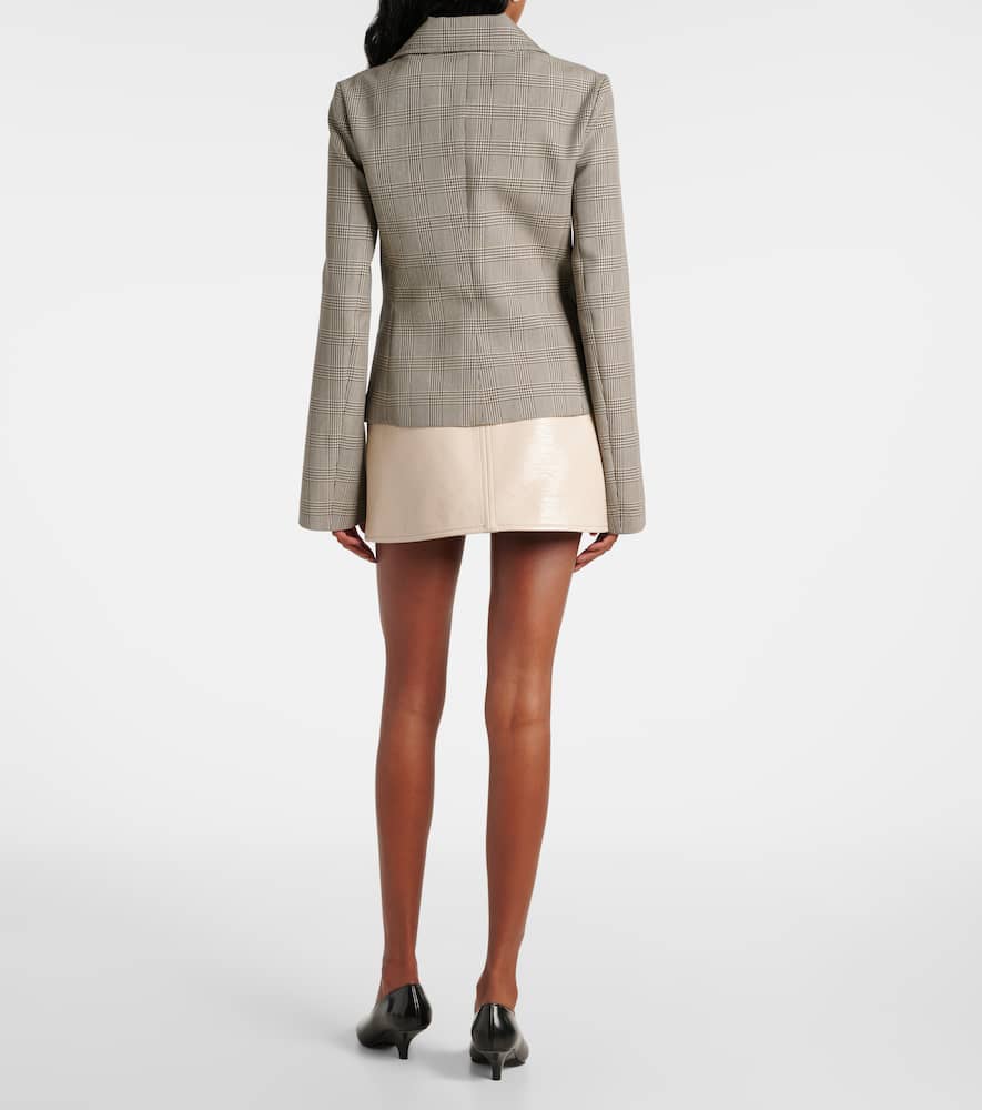 Courrèges Prince of Wales check wool-blend jacket