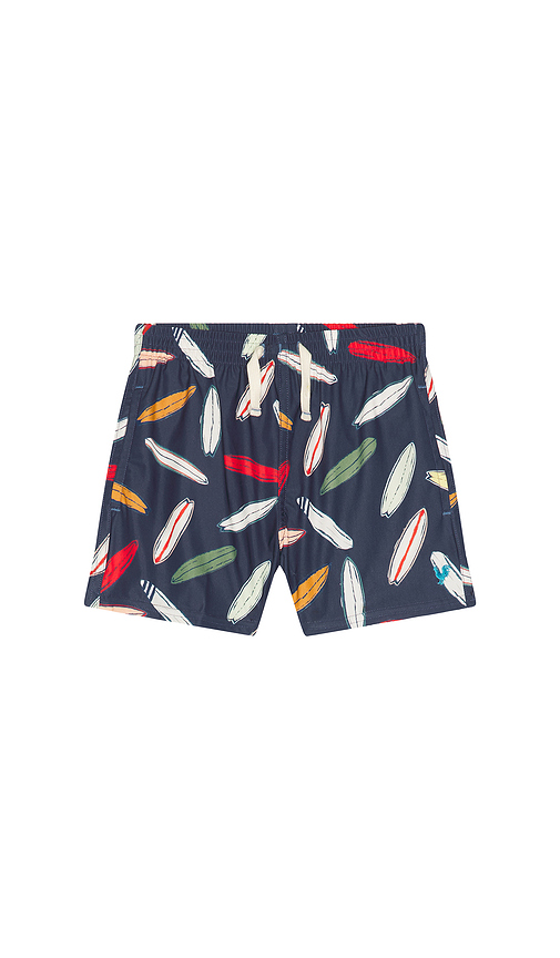 Pink Chicken Boys Swim Trunk in Navy Surfboard. 3 also , 4