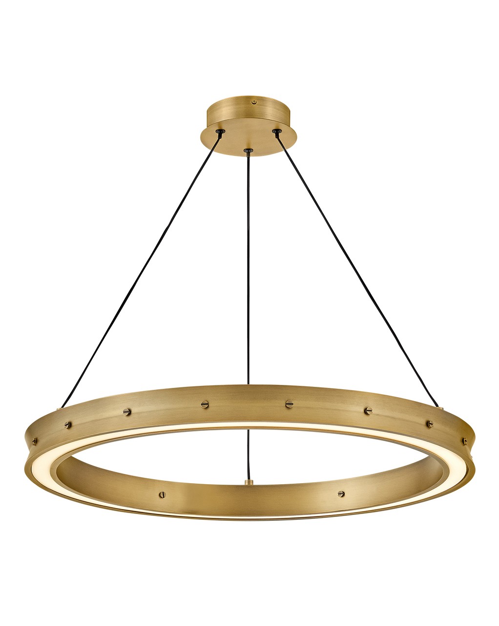 Lacquered Brass LED Chandelier from the Althea Collection