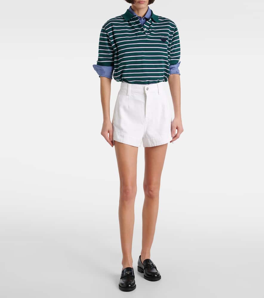 7 For All Mankind High-rise denim shorts