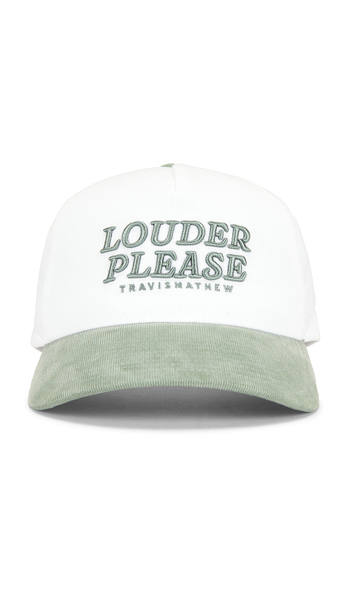 TravisMathew Louder Please Hat in White. a