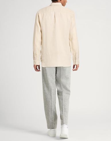 Man Shirt Beige Size 3XL Linen