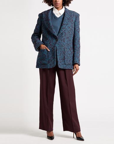 Woman Blazer Azure Size 8 Acrylic, Wool, Polyester