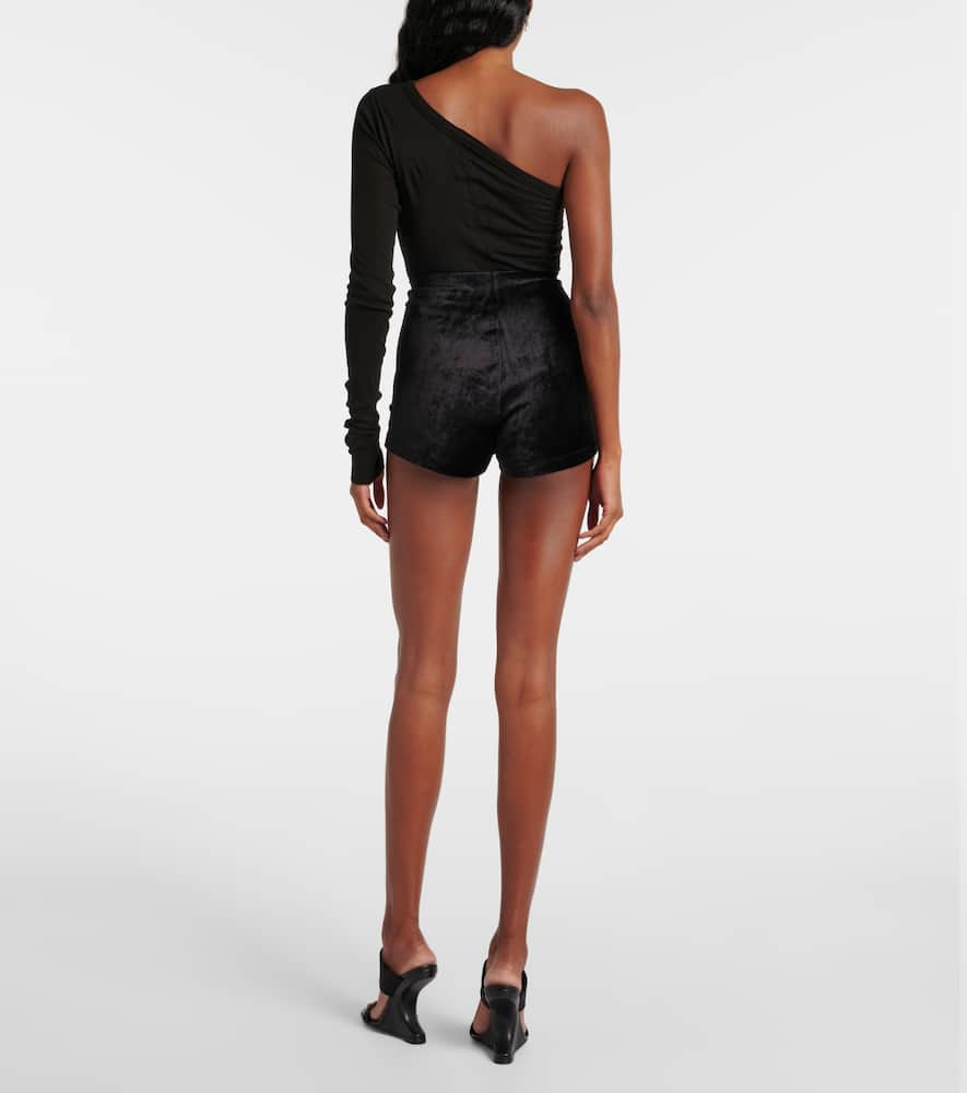 Lilies Dirt velvet jersey shorts