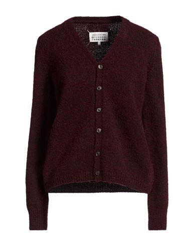 Woman Cardigan Burgundy Size L Virgin Wool, Polyamide